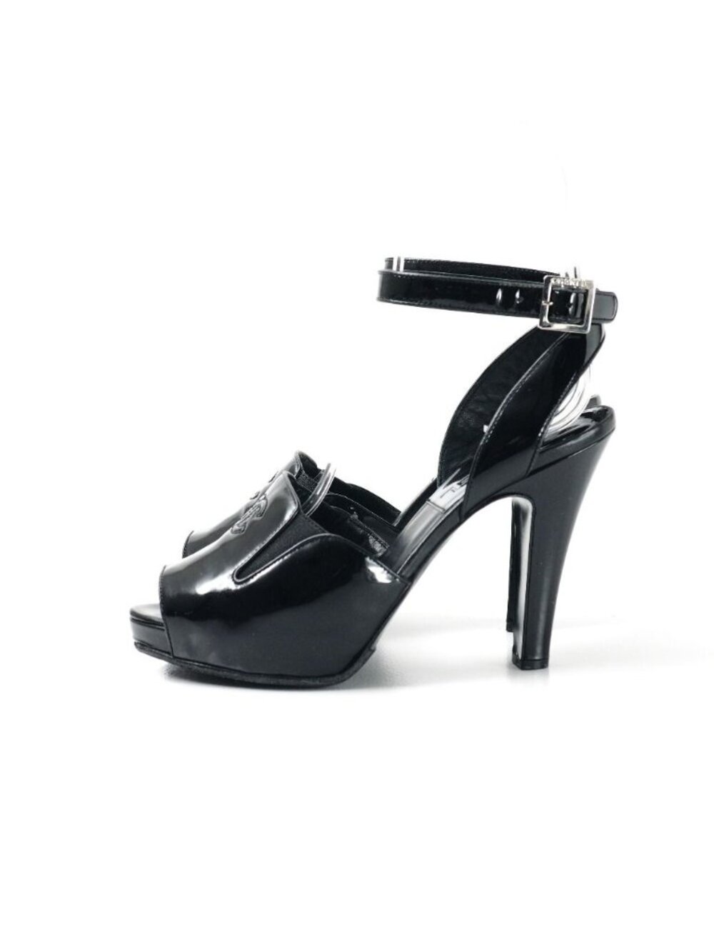 Chanel Sandals 35c 07c CC Logo CC Enamel Ankle Strap - Picture 2 of 7